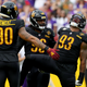 (From left) Montez Sweat, James Smith-Williams, and Jonathan Allen